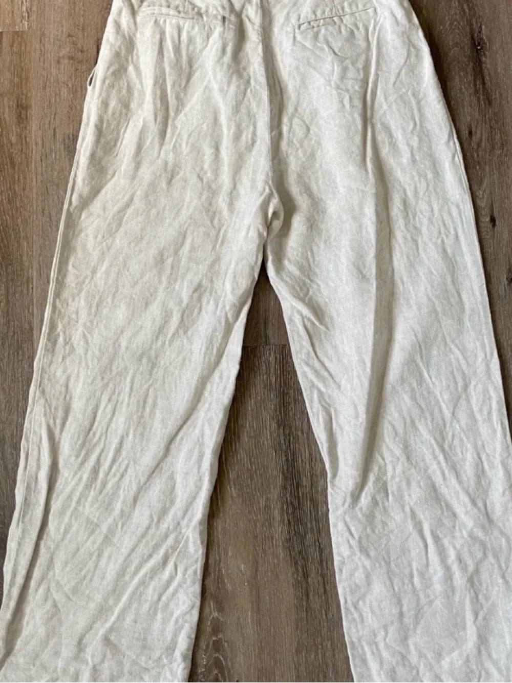 Reformation Men's Linen Blend Chinos in Off-White